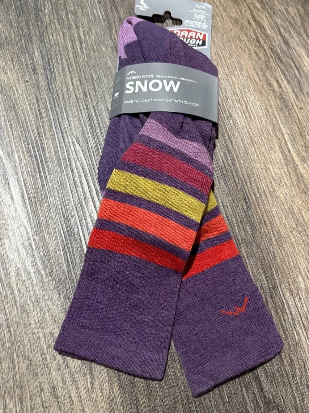 Darn Tough Merino Wool Snow Over the Calf Ladies Outdoor Socks sz M NEW
